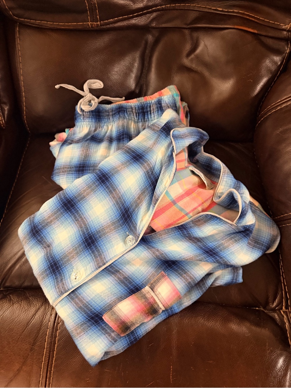 Peter Alexander Ladies Plaid Patchwork Pajama Set